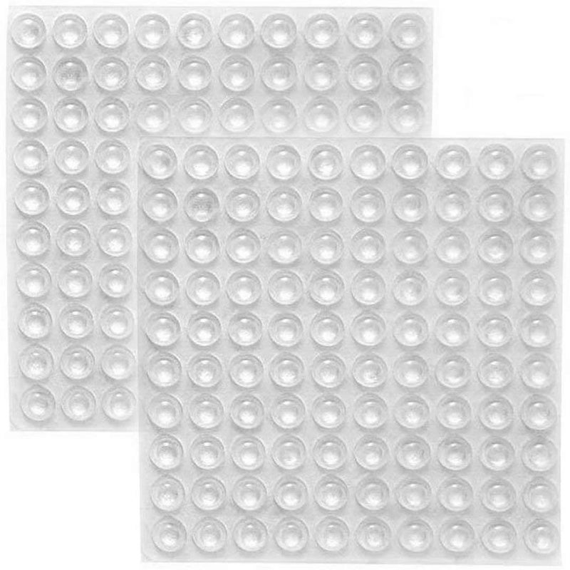 GaesQae Drawer Bumpers Pads,6mm*2mm Tiny Cabinet Door Bumpers,Cupboard Dots Self Adhesive Clear Rubber Feet Tiny Bumpons for Furniture Table Laptop 200pcs - Image 1